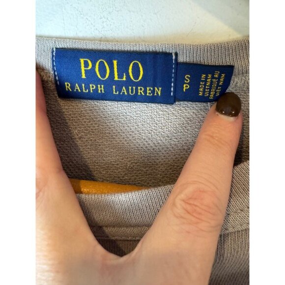 Polo Ralph Lauren Sweatshirt Men Small Grey Cotton Crewneck Pullover NWT Preppy - Picture 6 of 10